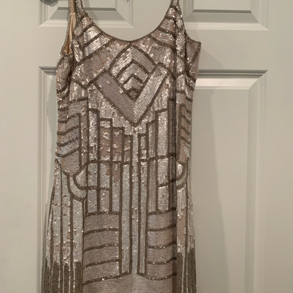 Parker Blush Sequin Cocktail Dress - Size Small